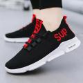 Trendy Shoes For Man With Fabrics And Breathable Outdoor Sport Sneakers.