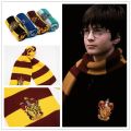 Student Campus Harri Potter Series CosPlay Scarf Hat Glove Gryffindor Hufflepuff Academy Badge Handsome Halloween Gathering Gift.