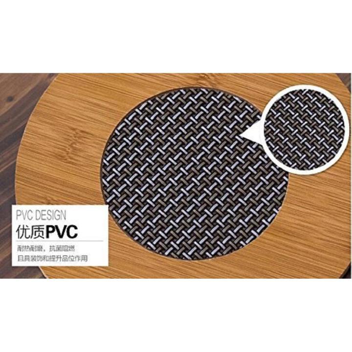 Placemat Bamboo Tea Coaster Heat Pad for Home, Office, Kitchen, Dining Table- 6 Pcs