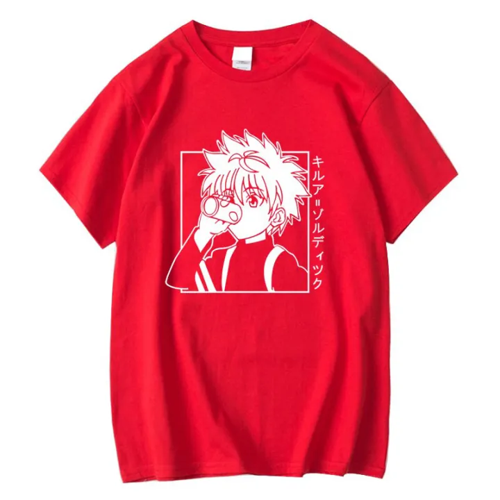 XIN%20YI%20Men's%20Casual%20High%20Quality%20100%25%20Cotton%20T-shirt%20Tops%20Kawaii%20Hunter%20X%20Hunter%20Tshirt%20Killua%20Zoldyck%20T-shirt%20Anime%20Tee%20Shirt%20-%20Image%202