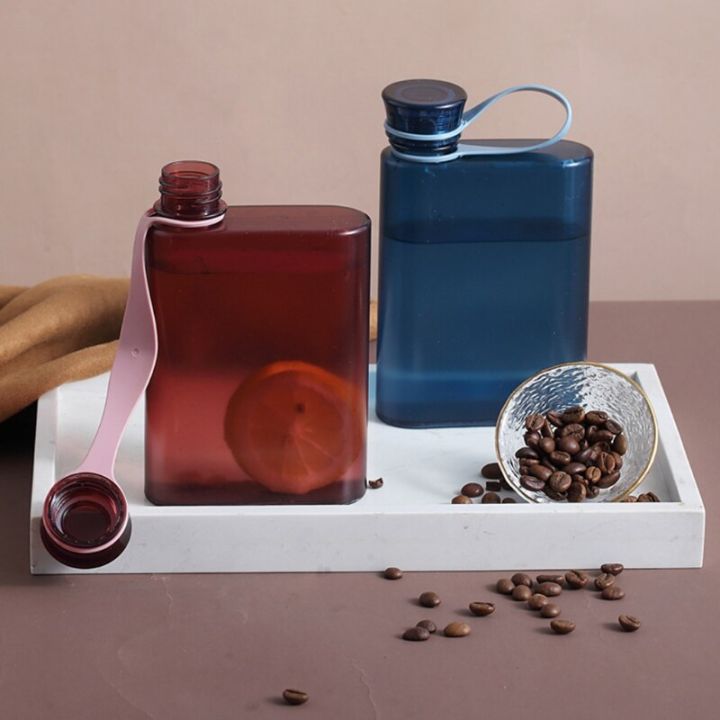 500ML%20Creative%20Matte%20Flat%20Plastic%20Water%20Bottle%20A5%20Outdoor%20Sport%20Portable%20Bottle%20Notebook%20Kettle%20Bottle%20for%20Male%20and%20Female%20-%20Image%207