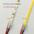 25Piece 2-Pin 5mm COB LED Strip Connector Kit Replacement Parts Accessories for Strip-To-Wire and Strip-To-Strip Joints on 5V-24V DC LED Light Strip.