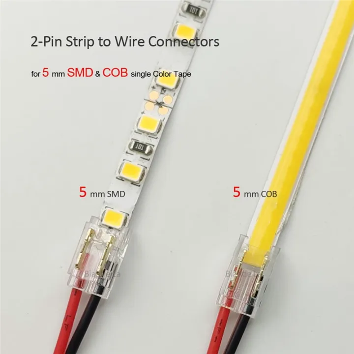 25Piece%202-Pin%205mm%20COB%20LED%20Strip%20Connector%20Kit%20Replacement%20Parts%20Accessories%20for%20Strip-To-Wire%20and%20Strip-To-Strip%20Joints%20on%205V-24V%20DC%20LED%20Light%20Strip%20-%20Image%206