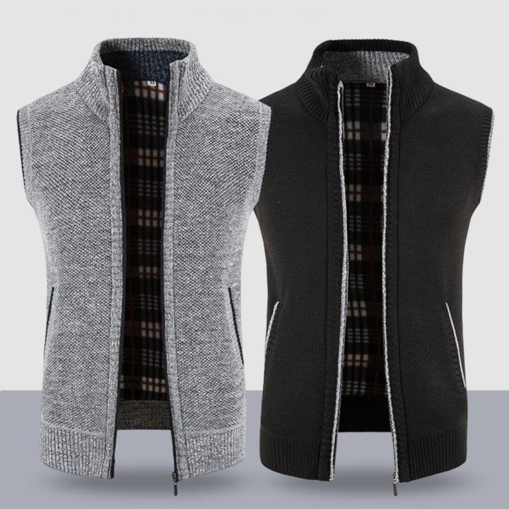 Knitted%20Cardigan%20Vest%20Ribbed%20Hem%20Elastic%20Warm%20Men%20Solid%20Color%20Thickened%20Casual%20Knitwear%20Waistcoat%20Male%20Outerwear%20Streetwear%20-%20Image%203