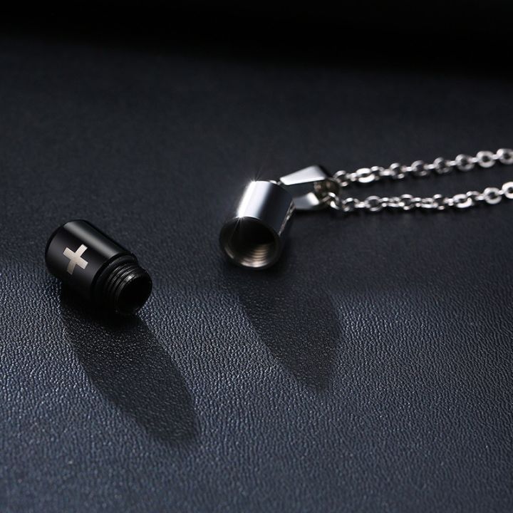 Vnox%20Hollow%20Pill%20Necklace%20for%20Men%20Women,Cross%20Engraved,Cremation%20Urn%20Pendant,Perfume%20Holder,Ashes%20Vial%20Keepsake%20Memorial%20Jewelry%20-%20Image%205