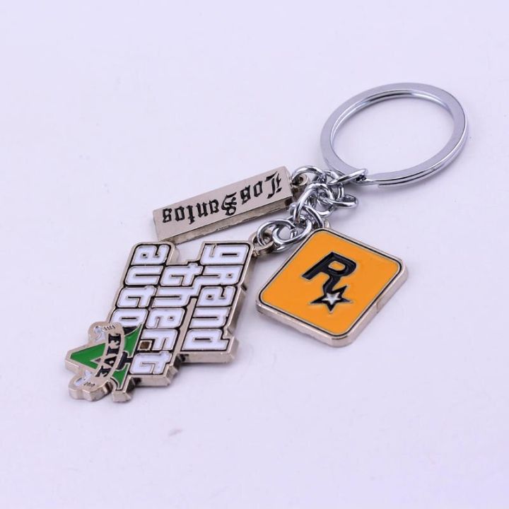 Game%20PS4%20Theme%20Enamel%20Pendant%20Keyrings%20GTA%205%20Grand%20Theft%20Auto%205%20Keychain%20Jewelry%20Key%20Chain%20Rock%20Star%20Keychains%20Key%20Buckles%20-%20Image%202