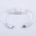 1Pce USB manual rotation/touch LED dimming switch controller desk lamp fan switch cable power cord USB interface.