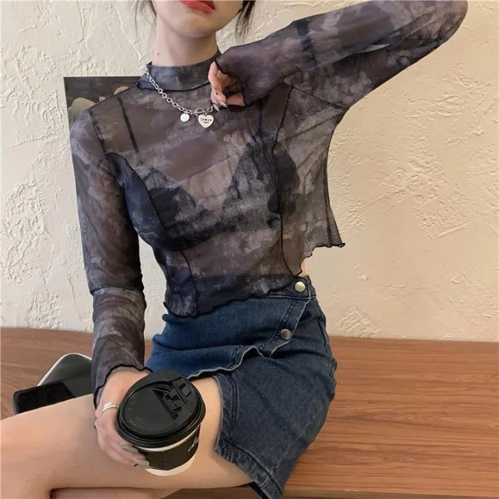 Long%20Sleeve%20T-shirts%20Women%20Tie-dye%20Printed%20Summer%20Sun-proof%20Cropped%20Tops%20Fashion%20High%20Street%20Gauze%20Korean%20Style%20Chic%20Teens%20Retro%20-%20Image%207