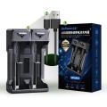 Doublepow UK21 Micro USB Port Dual Slot Universal 3.7V Li-ion Battery Charger for 18650/26650/18500/14500/10440/16340 etc Lithium Battery Fast Charger with Full Charge Indication System - 1 Piece Charger. 