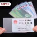 10pcs PVC Clear Waterproof Card Holder To Protect Business Credit ID Cards Transparent Matte Card Protector Sleeves Anti-magnetic Card Cover. 