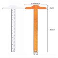 1Pcs T-shaped Double Side Scale Ruler Drafting Drawing Tool Plastic School Office Supplies Stationery Accessory 30cm (Inch, Cm).
