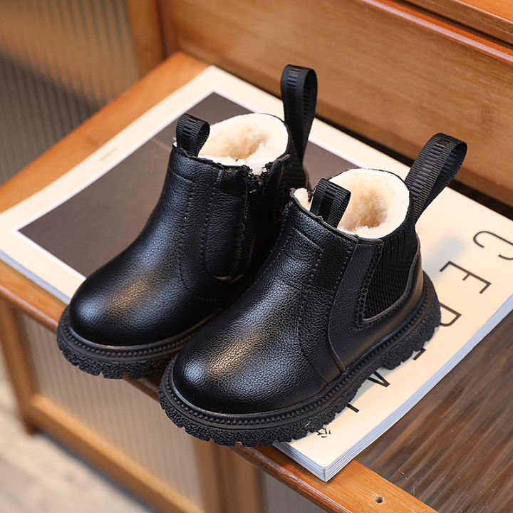 Fall/Winter%202024%20Boys'%20Booties,%20New%20Cotton%20Boots,%20Girls'%20Snow%20Boots,%20Children's%20Leather%20Boots,%20Children's%20British%20Fashion%20Martin%20Boots%20-%20Image%204