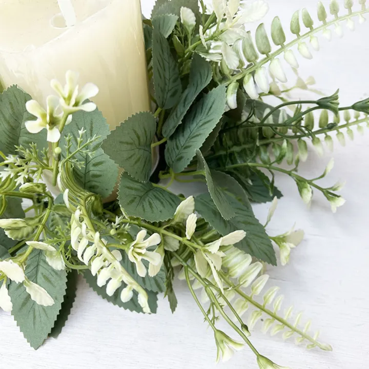 GC%2025CM%20Wedding%20Candle%20Rings%20Artificial%20Greenery%20Wreath%20Wedding%20For%20Pillars%20Farmhouse%20Wedding%20Table%20Party%20Home%20Decor%20-%20Image%203