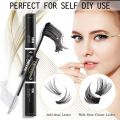 Quewel Lashes Clusters 72 Pcs DIY Eyelash Extensions Kit Bond and Seal Waterproof Long Lashting Segmented False Lash Glue Set. 