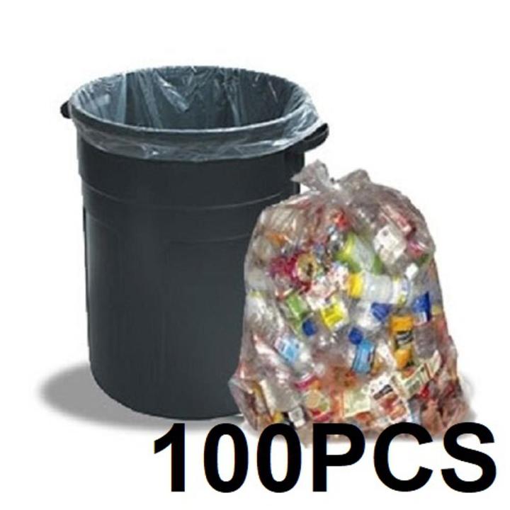 Transparent (24" X18") 100PCS Trash Bag / Poly Bag / Garbage Bag / Moyla Felar Bag / Polibag