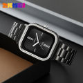 SKMEI Watch for Men Luxury Square Quartz Stainless Steel Waterproof Luminous Top Brand Mens Wristwatch Relogio Masculino 2275. 