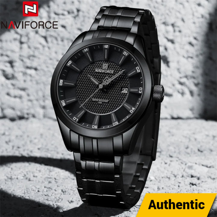 NAVIFORCE%208032%20%20Alloy%20Quartz%20watches%20Stainless%20Steel%20strap%20with%2030m%20water%20resistance%20wristwatch%20For%20Men%20Casual-%20Black%20-%20Image%202