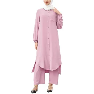 Womens%20Abaya%202-Piece%20Set%20Semi%20Formal%20Dubai%20Kaftan%20Fall%20Loose%20Long%20Sleeve%20Black%20Muslim%20Robe%20with%20Pants%20for%20Womens%20-%20Image%205
