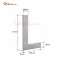 90 Degree Flat Edge Square Carpenter Square Bladed Try Square Angle Square L-shaped Carpenter's Ruler Marking Gauge Carpenter-75x50 Square 90DEG. 