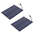 2X 12V 5.2W Mini Solar Panel Polycrystalline Solar Cells Silicon Epoxy Solar DIY Module System Battery Charger. 
