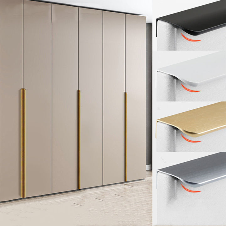 KK FING Hidden Furniture Cabinet Door Handles Side Mount No Drilling Wardrobe Cupboard Pulls Drawer Knobs Furniture Hardware