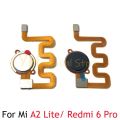 For Xiaomi Mi A2 Lite / Redmi 6 Pro Fingerprint Reader Touch ID Sensor Return Key Home Button Flex Cable Repair Parts.