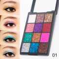 Glitter Eyeshadow Makeup Pallete 12 Colors Longlasting Eye shadow Palette Shine Diamond Eyeshadow Powder Pigment Cosmetics тени. 