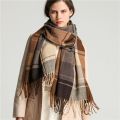 Thick Warm Winter Scarf Design Print Women Cashmere Pashmina Shawl Lady Wrap Tassel Scarves Knitted Men Foulard Blanket.