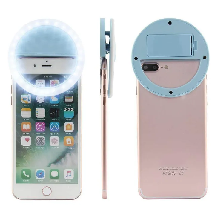36%20LED%20Battery%20Selfie%20Ring%20Light%20Clip%20On%20Portable%20Photography%20LED%20Camera%20Fill%20Lights%20For%20IPhone%206%206s%207%20Plus%20IPad%20Samsung%20Galaxy%20And%20Other%20Andriod%20Smart%20Phones(bule)%20-%20Image%202