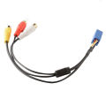 Car Female Audio Video AV-In Cable Wire for Headunit 6Pin.