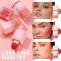 8 Colors Liquid Blush Waterproof Multi-purpose Facial Nourishing Blush Stick Cheek Natural Blusher Cute Korean Makeup for Women. 