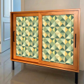 Geometric Pattern Glass Sticker for Living Room Bedroom Kitchen Furniture Window Covering Decorative Glass Sticker. 
