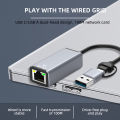 USB3.0 1000Mbps karta sieciowa typu C USB do RJ45 konwerter przewodowy Gigabit Ethernet Lan Adapter do Nintendo przełącznik Macbook Laptop.