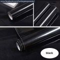 2M - Black Self-adhesive Wallpaper, Solid Color Glossy Film Wallpaper, Waterproof Washable Peel And Stick Contact Paper, Backdrop Appliances Furniture. 
