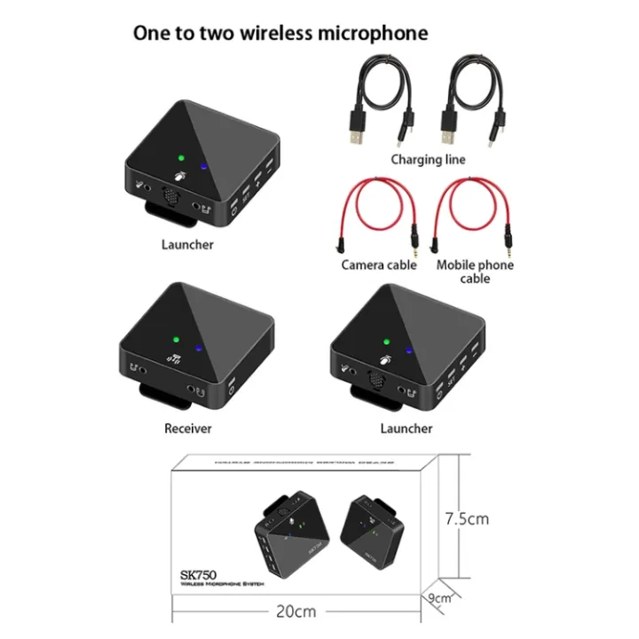 SK750%20Wireless%20Lavalier%20Microphone%20System%20for%20Smartphone%20Laptop%20DSLR%20Tablet%20Camcorder%20Recorder%20PK%20Comica%20Rode%20Mic%20TIKTOK%20-%20Image%203