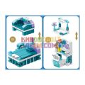 Disny Princess Frozen Anna Elsa Ice and Snow Grocery Store Building Blocks with Lighting Compatible  Universal Girls Series(554+pcs). 