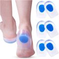 Silicone Gel Heel Cup Pad, Shoe Inserts for Plantar Fasciitis, Sore Heel, Heel Pain, Heal Dry Cracked Heels, Achilles Tendinitis Foot Comfort Pads Support. 