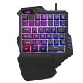 HXSJ One-Handed Gaming Keyboard RGB Backlit Portable Mini Gaming Keypad Ergonomic Game Controller for PC for PS4 for Xbox Gamer Keyb.