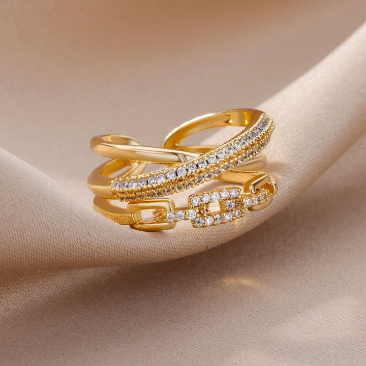 Fashion%20Gold%20Color%20Stainless%20Steel%20Rings%20For%20Women%20Chain%20Hollow%20Out%20Crystal%20Zircon%20Finger%20Ring%20Jewelry%202023%20Gift%20anillos%20mujer%20-%20Image%205