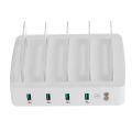 HXSJ QC3.0 40W Smart Charging Station with 4 Ports USB HUB Charging Dock of Universal Compatibility Charging Station Fast Charge for Family and Office Use. 