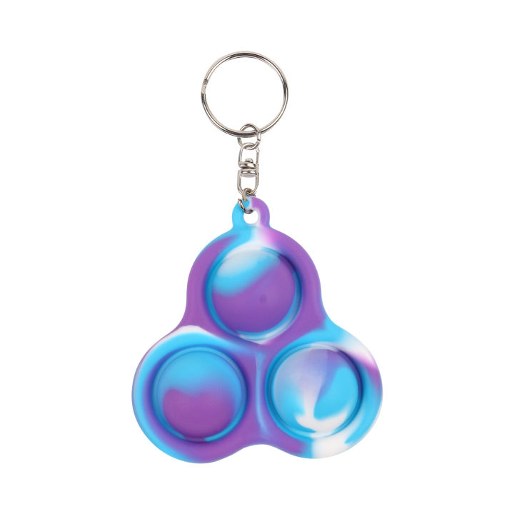 Simple Dimple Fidget Toy, Mini Pop Bubble Squeeze Sensory Toy Keychain for Home, Office, School