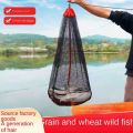 Lightweight Nylon Fishing Net Bag Green Foldable Fish Cage Fishing Basket And Protection Fishing.