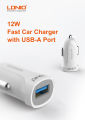 LDNIO 12W Fast Car Charger, Fast Charging Port USB-A, USB Car Charger with USB-A to Type-C Cable.