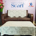 1 Pc Sofa & Table Scarf Set | Dust Resistant | Premium Cotton Blend Floral Cover | 35"x35" Sofa Seat Protector | Dust & Stain Resistant | Machine Washable Scarf | Modern Home Decor |Decoration | Model STS 2001 by Rupota EMart.