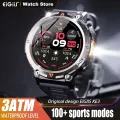 EIGIIS KE3 Smart Watch 3ATM Waterproof Original Design For Men Bluetooth Call Health Monitor With Flashlight 100+ Sports Modes. 