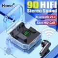 【FUPANG】Homel K30 TWS Wireless 5.3 Earbuds Handfree Call HIFI Noise Cancelling Waterproof Sport Headphones Mini Headsets with Transparent Charger Case.