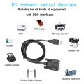 USB RS232 To DB 9-Pin Male Cable Adapter Converter Supports Win 7 8 10 Pro System Supports Various Serial Devices Cable.