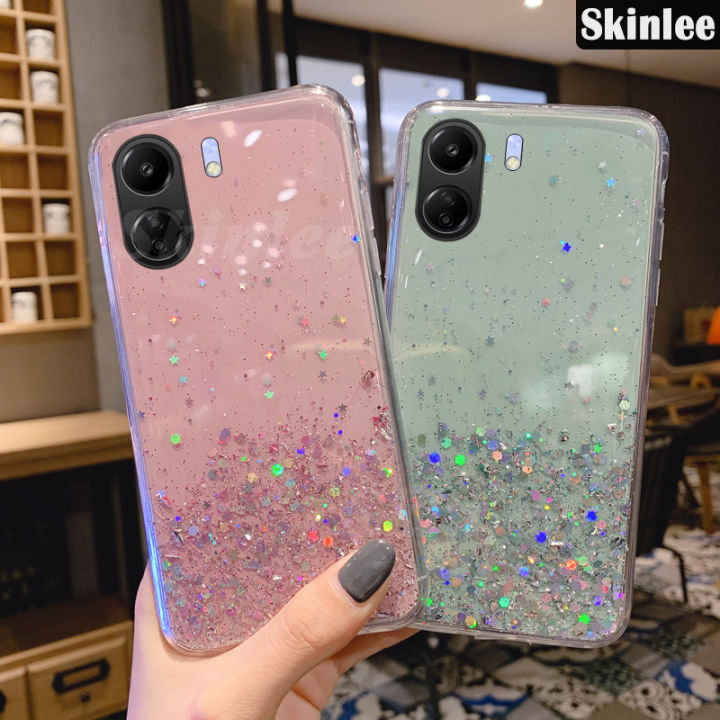 Phone case For Xiaomi Redmi 13C Back cover Full Stars Moon Glitter Bling Sequins Starry Sky Transparent Soft Cover for Mi Redmi 13C cover cases
