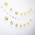 Ramadan Mubarak & Eid Mubarak Card Banner For Ramadan & Eid Decoration and Celebration.
