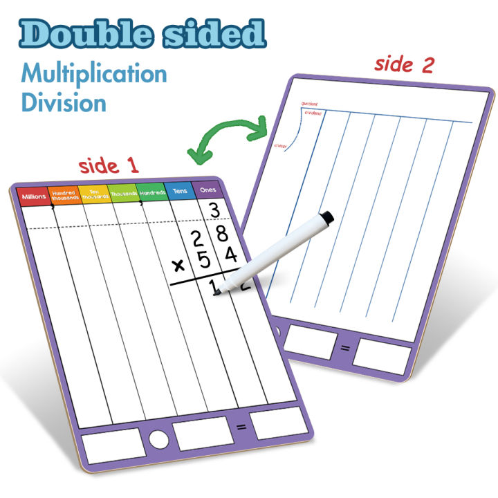 Dry%20Erase%20Division%20Multiplication%20Chart%20Practice%20Board%20Double%20Sided%20Times%20Table%20Math%20Manipulative%20for%20Kids%20Student%20Teaching%20Aids%20-%20Image%202